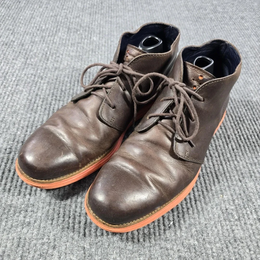 Cole Haan Lunargrand Shoes‎ Mens Size 10 Chukka Boots Wingtip Casual Leather